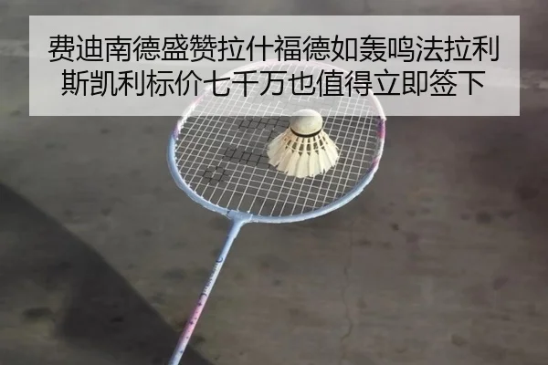 费迪南德盛赞拉什福德如轰鸣法拉利 斯凯利标价七千万也值得立即签下